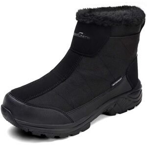 SILENTCARE Men's Warm Snow Boots, Fur Lined Waterproof , Anti-Slip 10.5/ 485